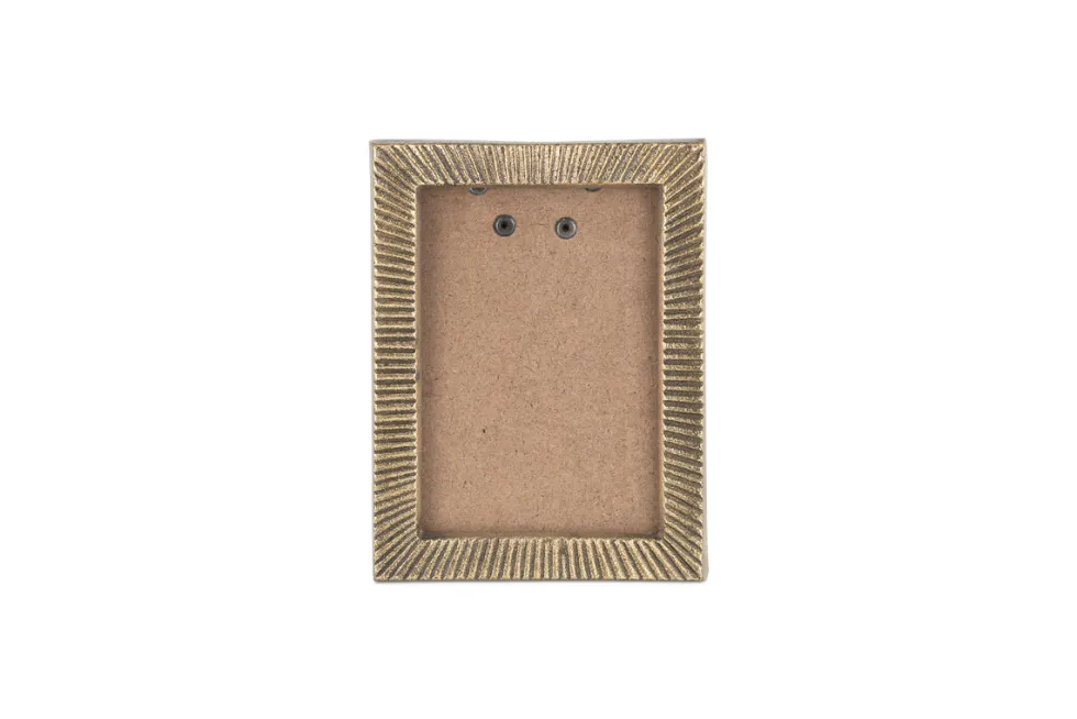 Ranoli Iron Etched Photo Frame - Antique Brass