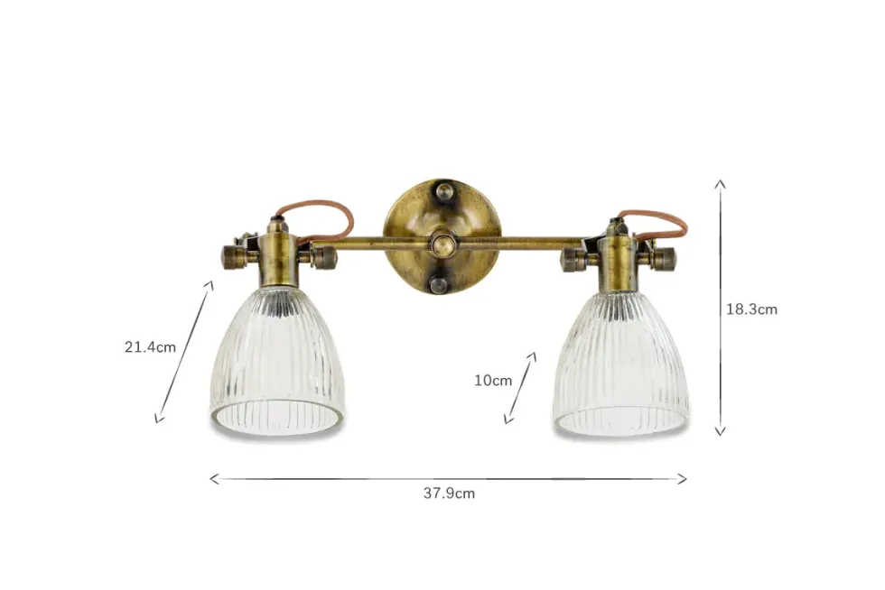 Rarni Recycled Glass Double Wall Light