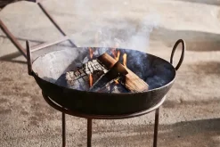 Reclaimed Iron Kadai With Grill - Small