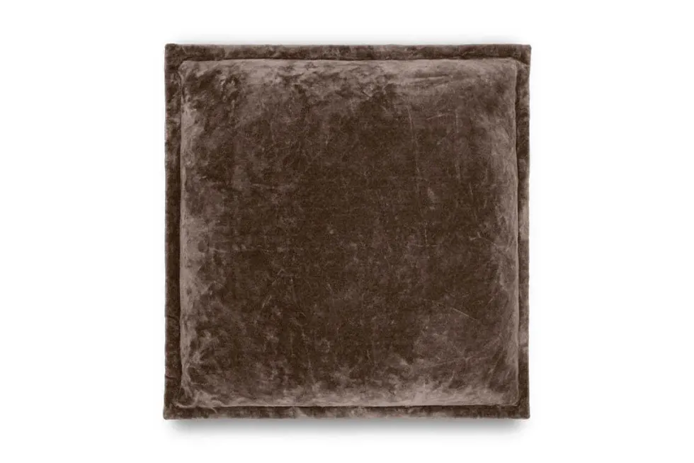 Renwal Velvet & Linen Cushion Cover - Brown