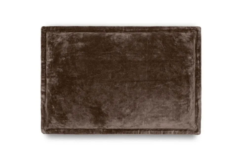 Renwal Velvet & Linen Cushion Cover - Brown