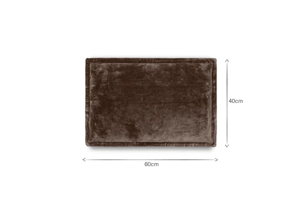 Renwal Velvet & Linen Cushion Cover - Brown