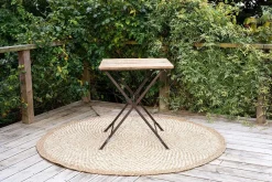 Rishikesh Reclaimed Wood & Iron Folding Table