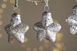 Riyara Bauble - Silver Sparkle - (Set of 4)