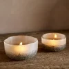 Riyara Recycled Glass Tealights - Silver Sparkle - (Set of 2)