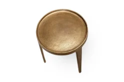 Rohia Cast Metal Side Table - Brass