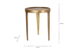 Rohia Cast Metal Side Table - Brass