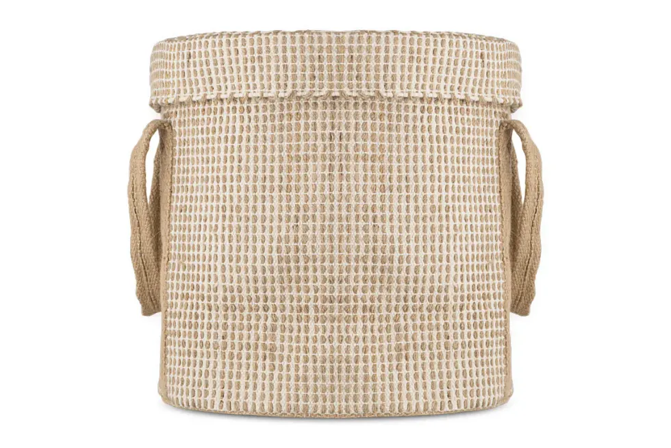 Rohia Laundry Basket - Natural & Cream