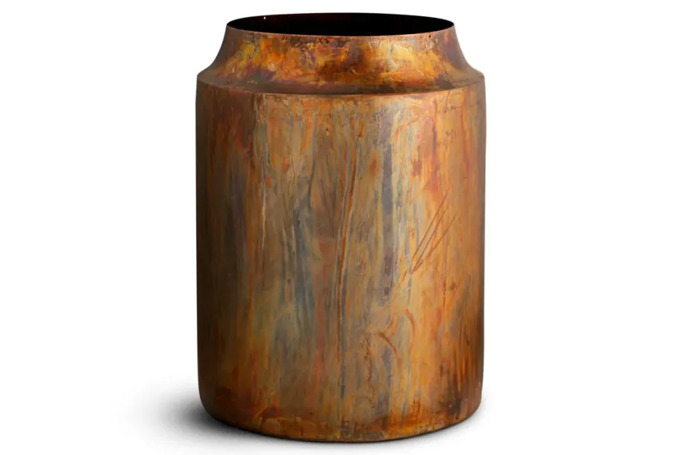 Roja Metal Planter - Oxidised Metal