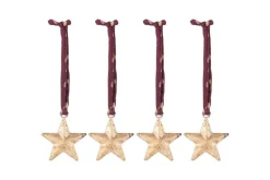 Roshani Star Baubles - Antique Brass (Set of 4)