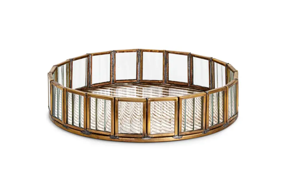 Ruaka Glass Vanity Tray - Brass