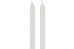 Rustic Soy Blend Dinner Candle - White - (Set of 2)