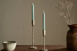 Rustic Soy Blend Dinner Candle - Sage Green (Set of 2)