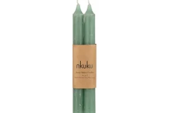 Rustic Soy Blend Dinner Candle - Sage Green (Set of 2)