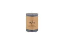 Rustic Soy Blend Mini Pillar Candle - Charcoal