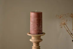 Rustic Soy Blend Pillar Candle - Rust - Large