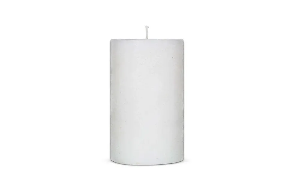 Rustic Soy Blend Pillar Candle - White - Large