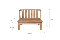 Sadhi Acacia Wood Outdoor Love Seat - Natural