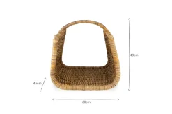 Sadra Rattan Log Basket - Natural