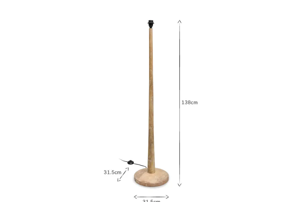 Sahar Mango Wood Floor Lamp