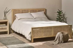 Saharsa Cane & Mango Wood Bed