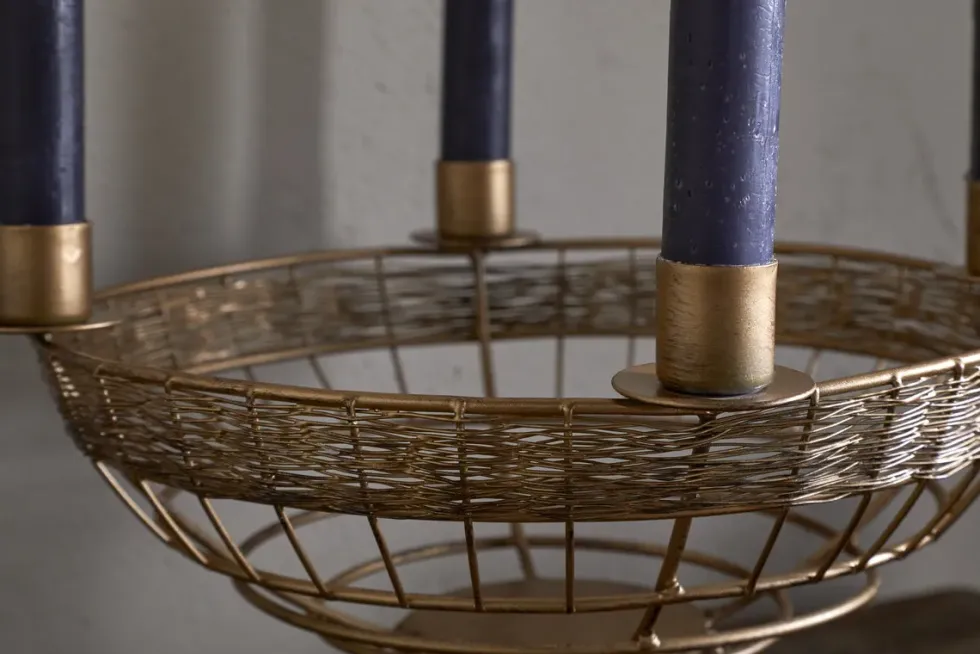 Sangala Candle Holder - Antique Brass