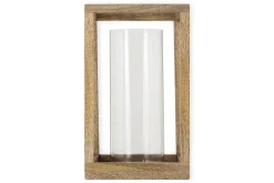 Sanora Mango Wood Lantern - Natural