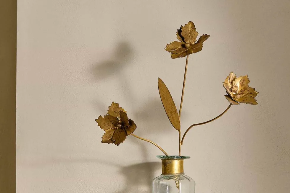 San Stem Floral - Antique Brass