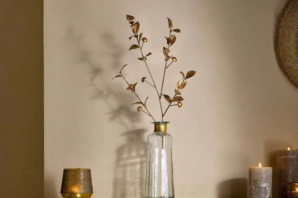 San Stem Foliage - Antique Brass