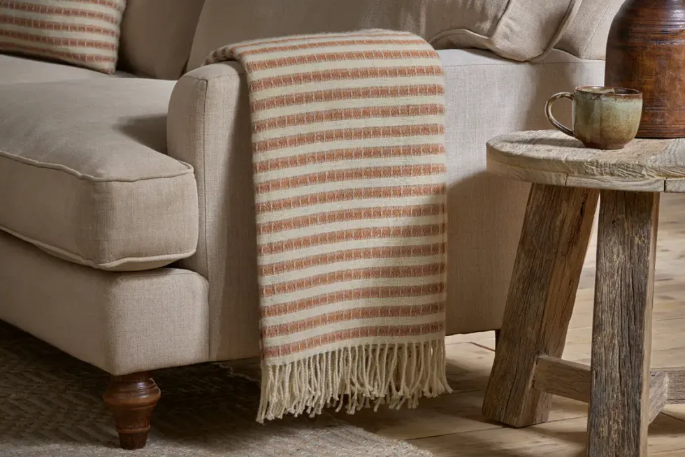 Sanval Wool Throw - Rust
