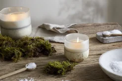 Sea Salt & Moss 3 Wick Scented Candle - Aged Smoke - 3 Wick