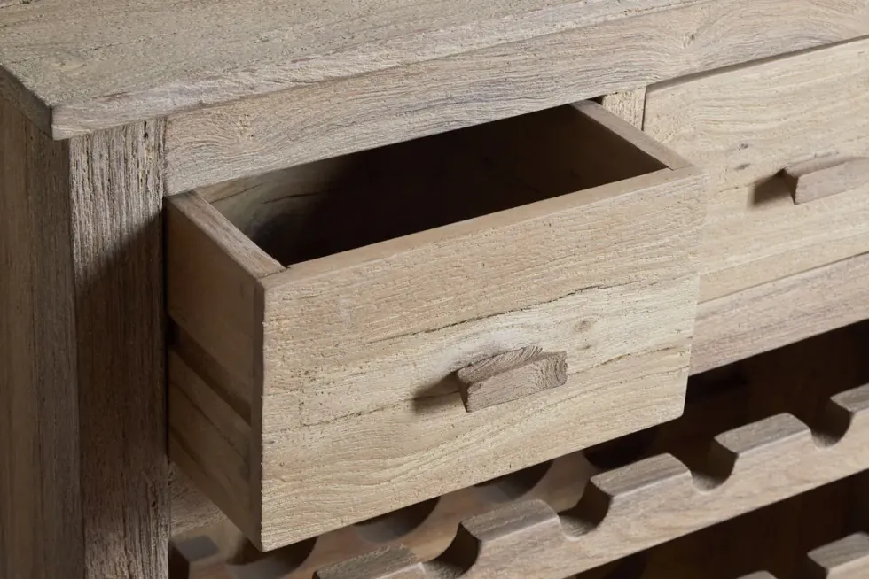 Shanthi Reclaimed Wood Wine Rack - Natural