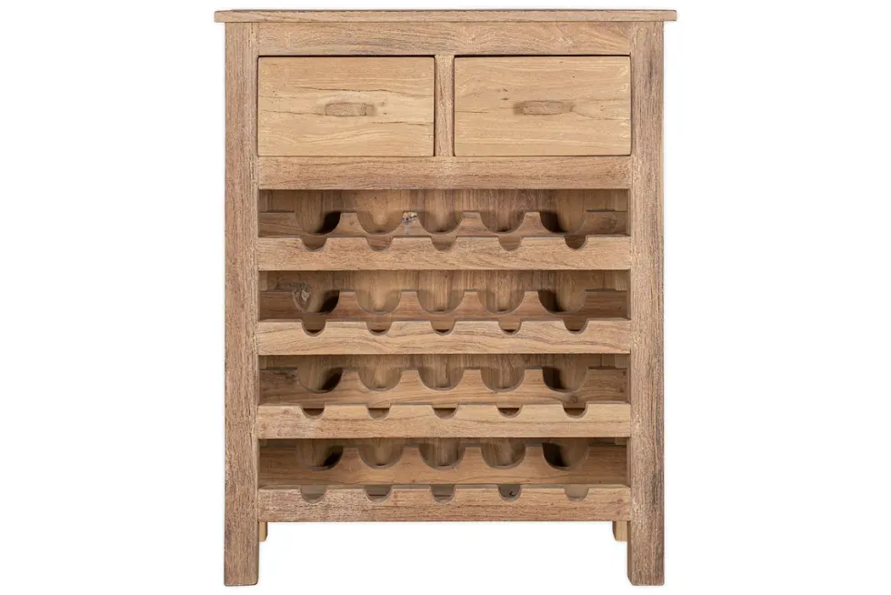 Shanthi Reclaimed Wood Wine Rack - Natural