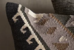 Shukhi Wool & Cotton Cushion Cover - Black & Brown