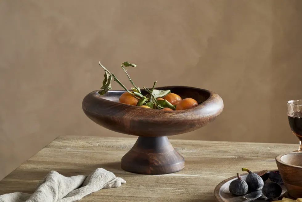 Sindar Pedestal Bowl - Natural