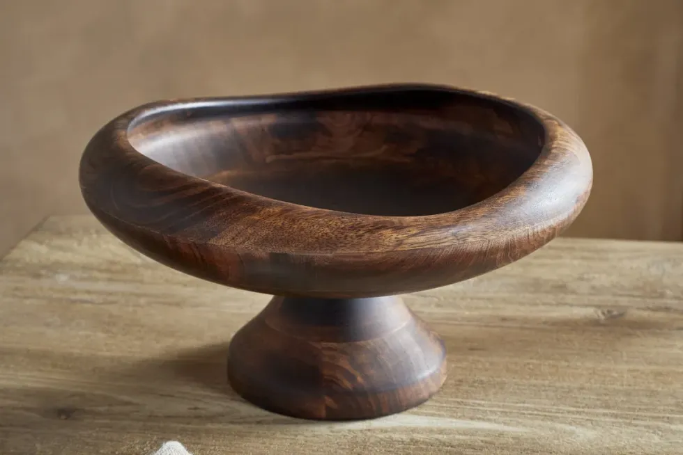 Sindar Pedestal Bowl - Natural