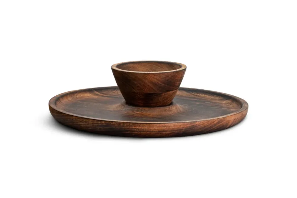 Sindar Serving Tray with Bowl - Natural