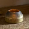 Singal Candle Holder - Green Smoke