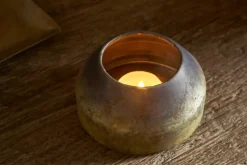 Singal Candle Holder - Green Smoke