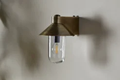 Singa Outdoor Wall Lamp - Antique Brass