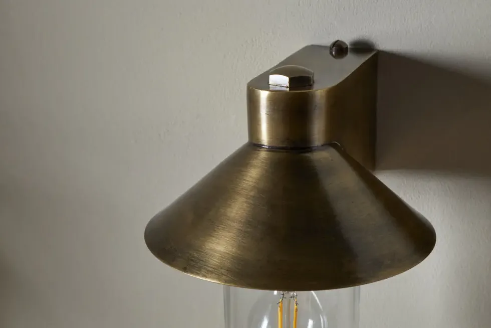 Singa Outdoor Wall Lamp - Antique Brass