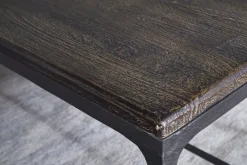 Sita Reclaimed Wood & Iron Coffee Table - Chocolate Brown
