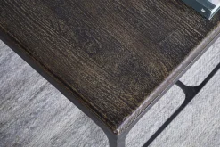 Sita Reclaimed Wood & Iron Coffee Table - Chocolate Brown
