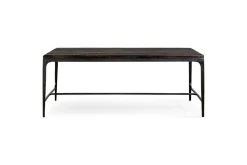 Sita Reclaimed Wood & Iron Coffee Table - Chocolate Brown