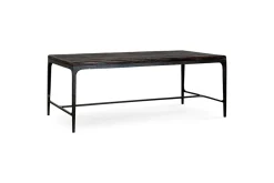 Sita Reclaimed Wood & Iron Coffee Table - Chocolate Brown