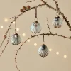 Sohni Shell Baubles - Gold & Cream - (Set of 4)