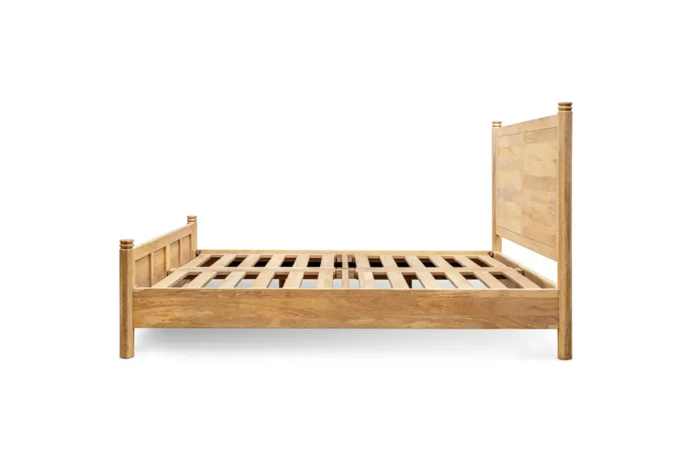 Sri Mango Wood Bed - Natural