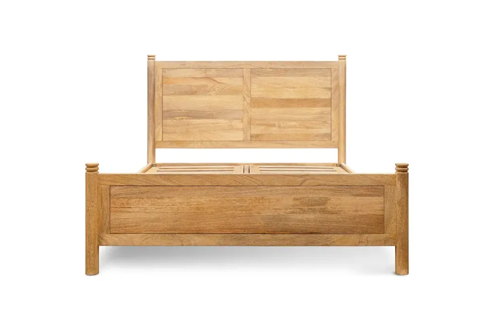 Sri Mango Wood Bed - Natural