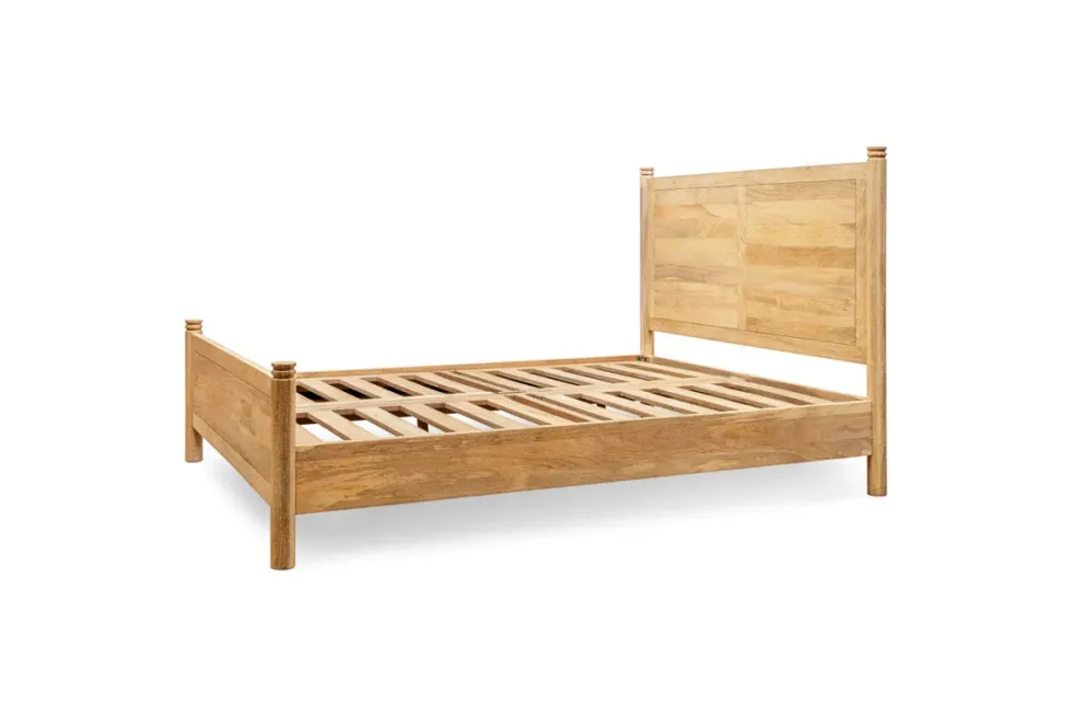 Sri Mango Wood Bed - Natural
