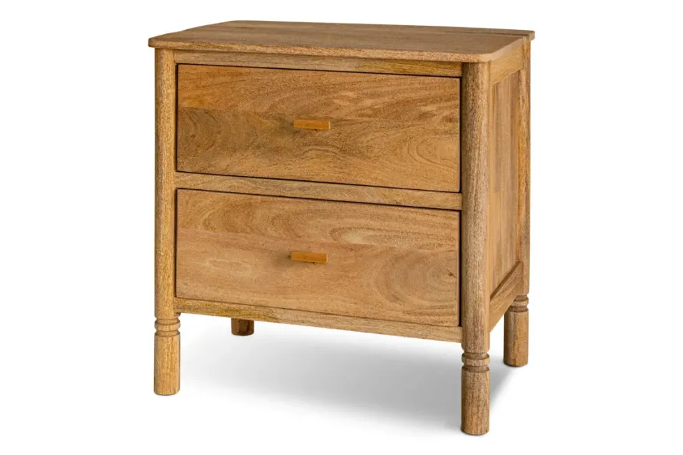 Sri Mango Wood Bedside Table - Natural
